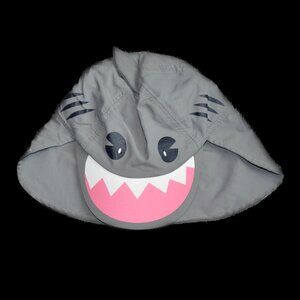 Toddler Boys grey Shark fin Sun Swim Hat 12-24 mos